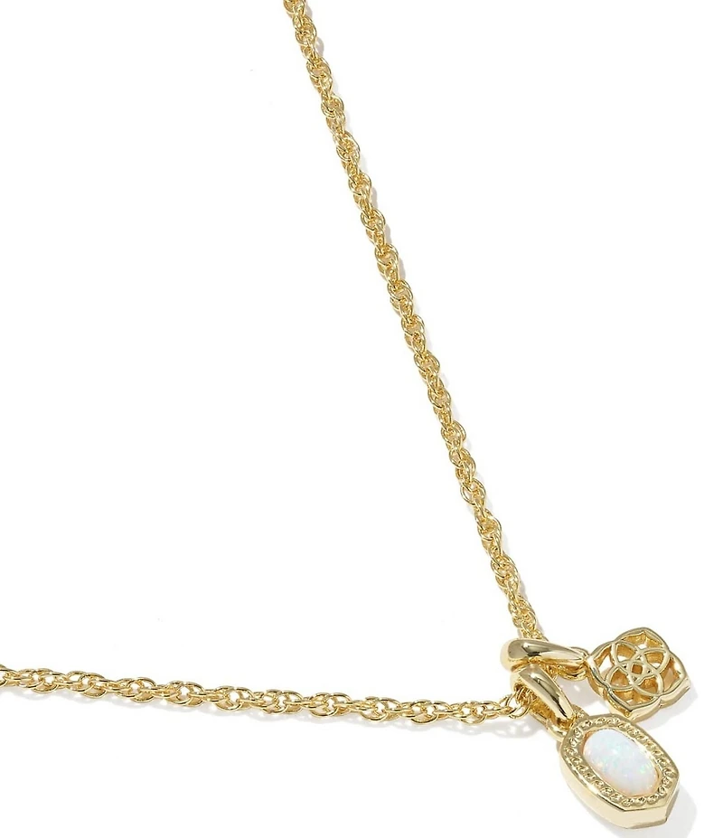 Kendra Scott Mini Elisa Opal Short Pendant Necklace