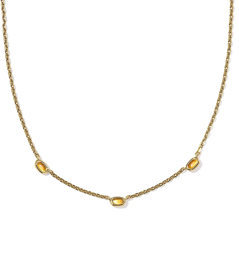Kendra Scott Mini Elisa Three Stone Strand Collar Necklace