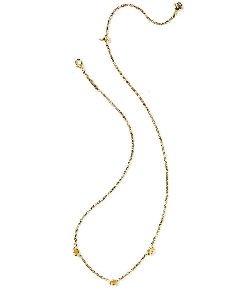 Kendra Scott Mini Elisa Three Stone Strand Collar Necklace