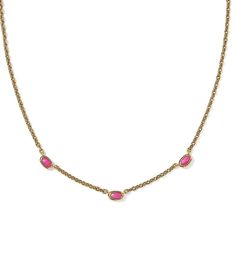 Kendra Scott Mini Elisa Three Stone Strand Collar Necklace