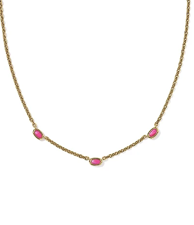 Kendra Scott Mini Elisa Three Stone Strand Collar Necklace