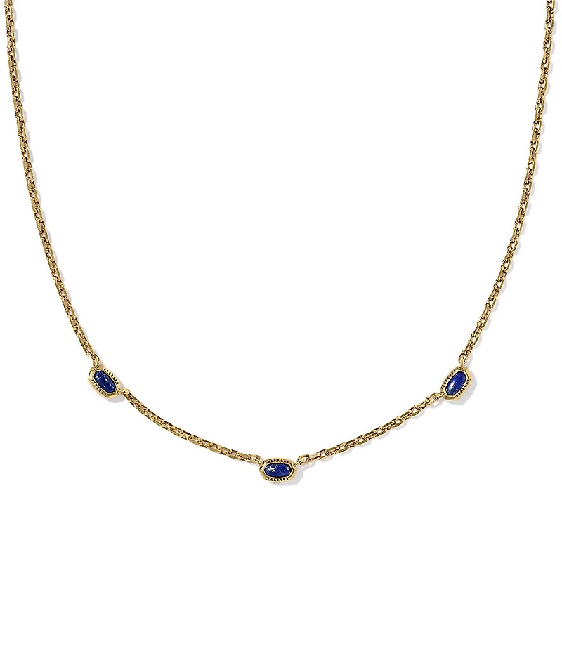 Kendra Scott Mini Elisa Three Stone Strand Collar Necklace