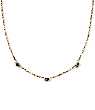 Kendra Scott Mini Elisa Three Stone Strand Collar Necklace