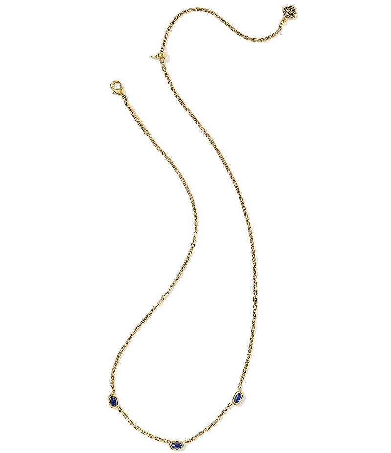 Kendra Scott Mini Elisa Three Stone Strand Collar Necklace