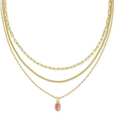 Kendra Scott Mini Elisa Triple Strand Short Chain Necklace