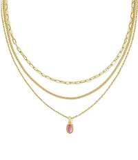 Kendra Scott Mini Elisa Triple Strand Short Chain Necklace