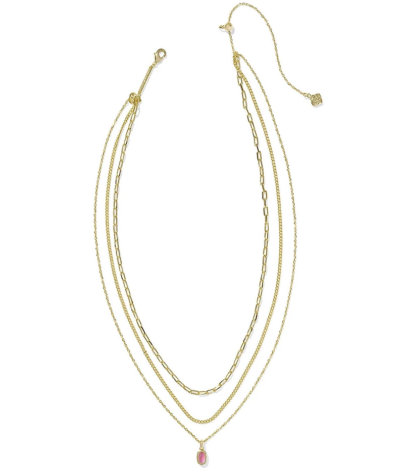 Kendra Scott Mini Elisa Triple Strand Short Chain Necklace