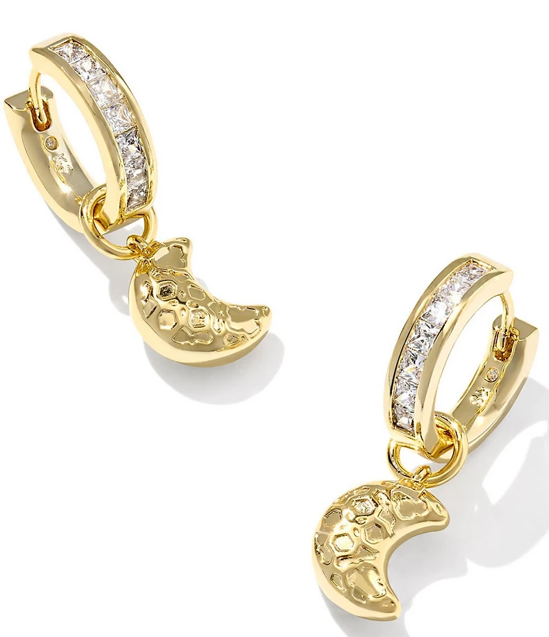 Kendra Scott Moon Huggie Hoop Drop Earrings