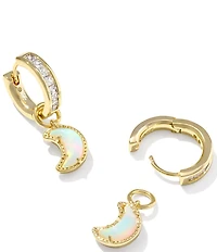 Kendra Scott Moon Huggie Hoop Drop Earrings