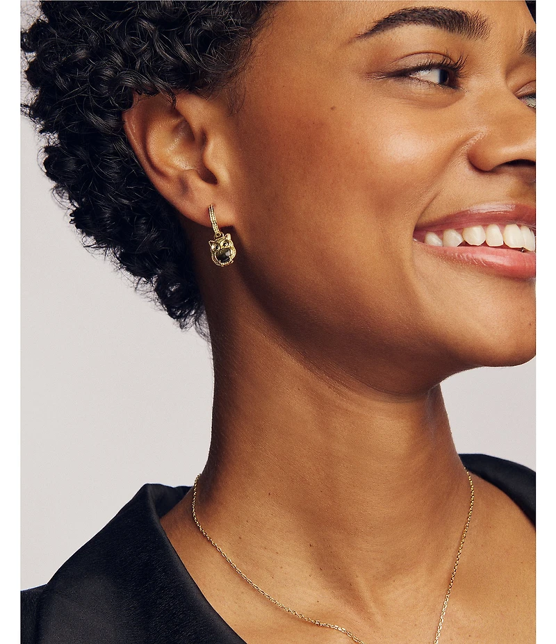 Kendra Scott Owl Huggie Hoop Earrings