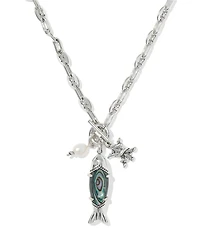 Kendra Scott Parker Fish Charm Long Strand Chain Necklace