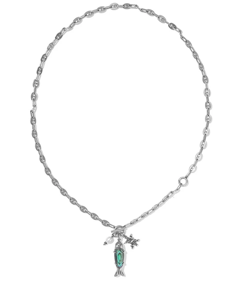 Kendra Scott Parker Fish Charm Long Strand Chain Necklace
