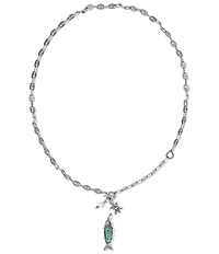 Kendra Scott Parker Fish Charm Long Strand Chain Necklace