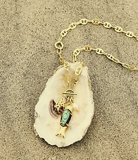 Kendra Scott Parker Fish Charm Long Strand Chain Necklace
