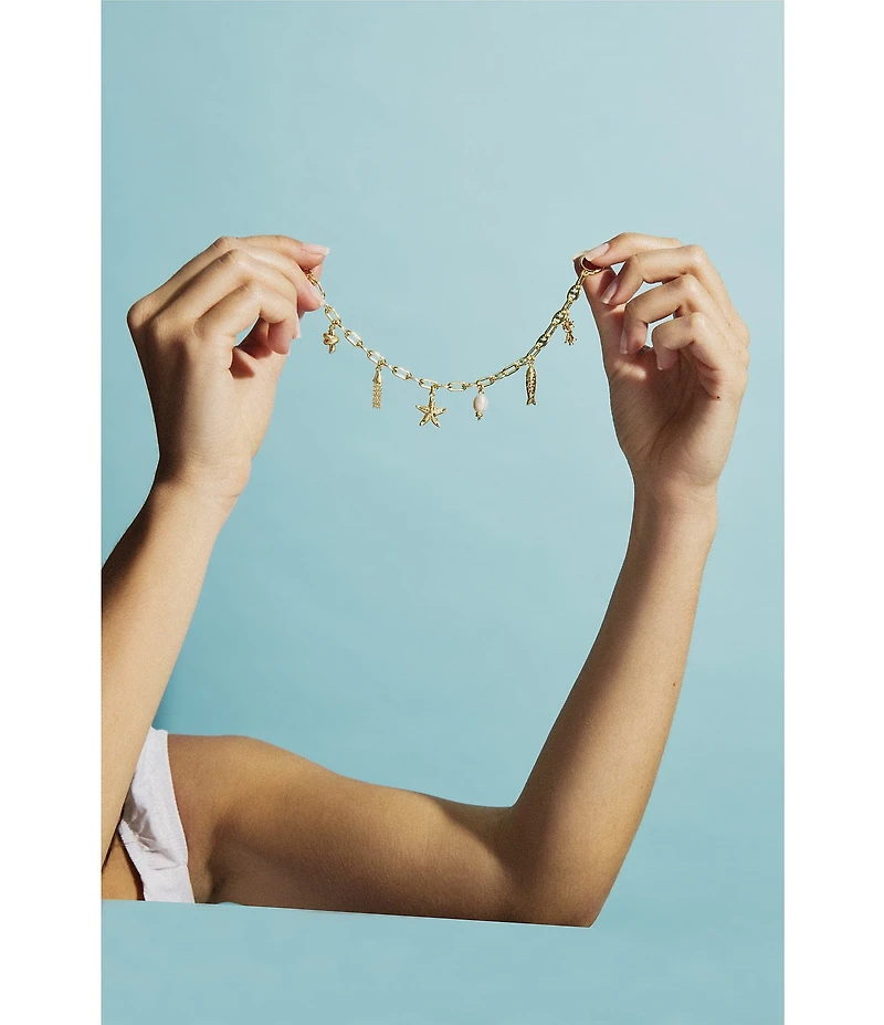 Kendra Scott Parker Freshwater Sea Pearl Charm Line Bracelet