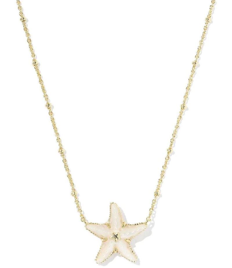 Kendra Scott Parker Pearl Starfish Short Pendant Necklace
