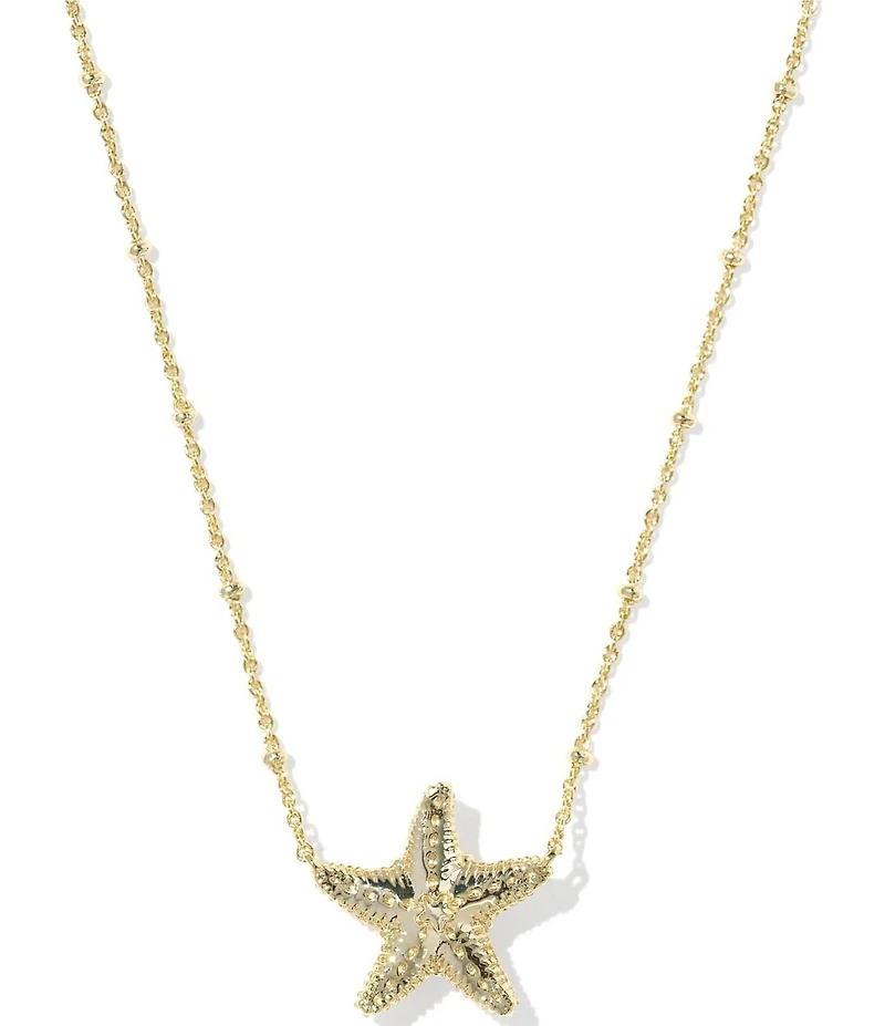 Kendra Scott Parker Pearl Starfish Short Pendant Necklace
