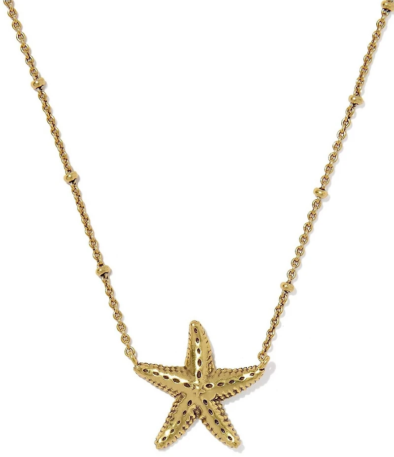Kendra Scott Parker Starfish Metal Short Pendant Necklace