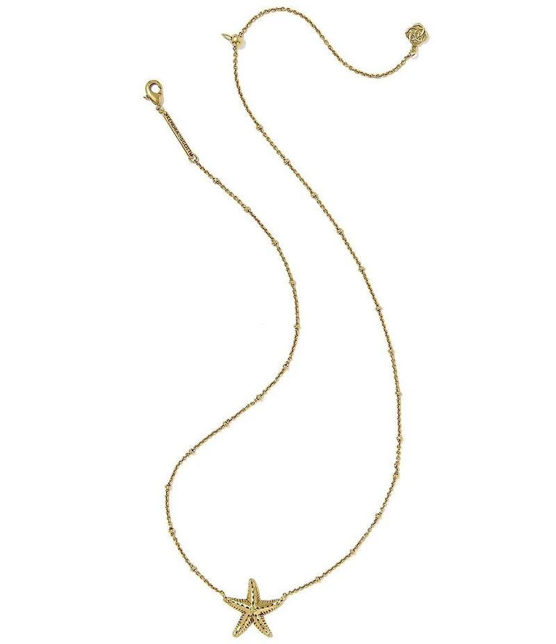 Kendra Scott Parker Starfish Metal Short Pendant Necklace