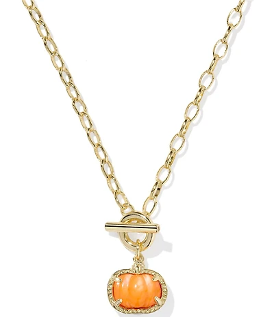 Kendra Scott Pumpkin Link Chain Short Pendant Necklace