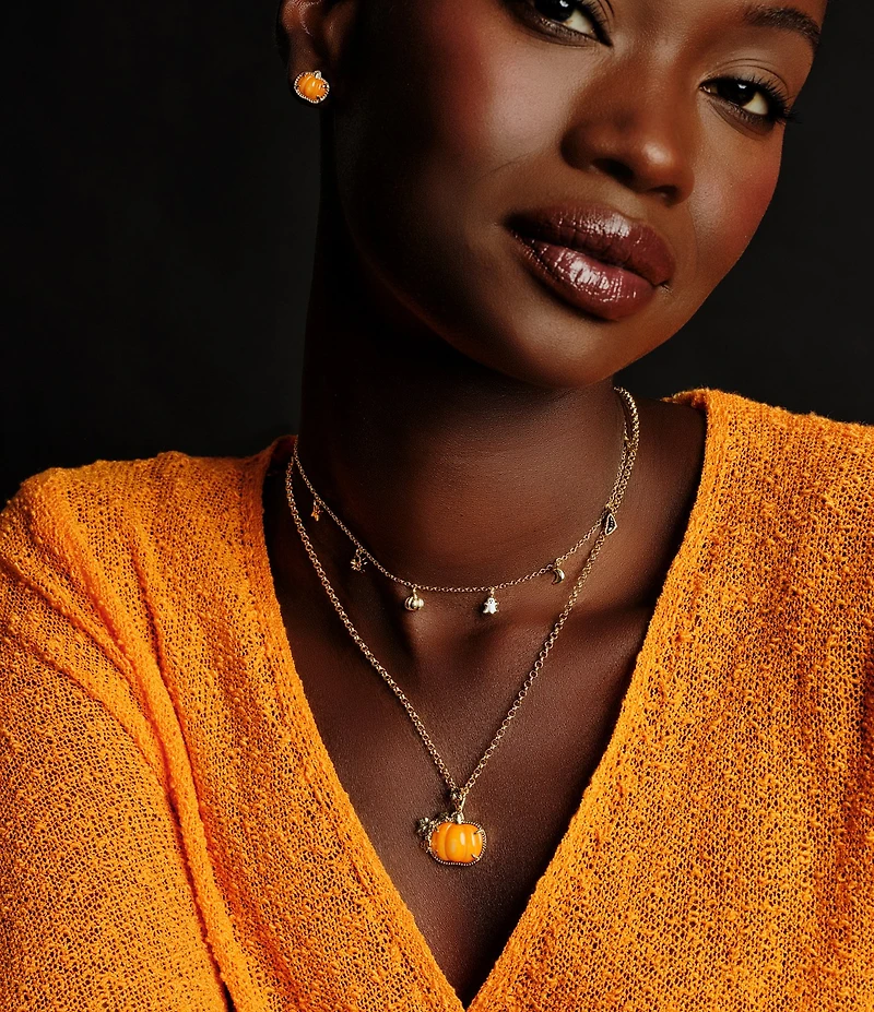 Kendra Scott Pumpkin Short Pendant Necklace