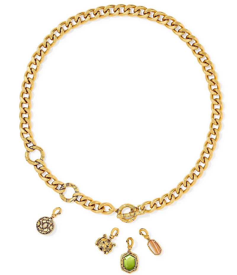 Kendra Scott Raina Safari Tiger Charm Statement Necklace