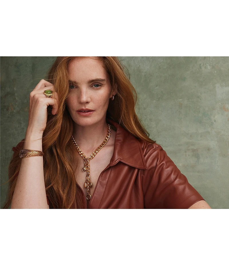 Kendra Scott Raina Safari Tiger Charm Statement Necklace