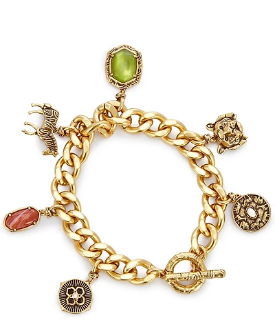 Kendra Scott Raina Safari Vintage Statement Charm Bracelet