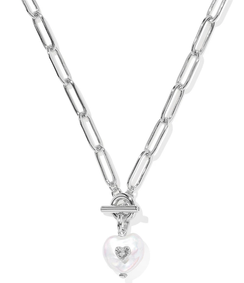 Kendra Scott Sasha Pearl Heart Short Pendant Necklace