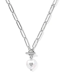 Kendra Scott Sasha Pearl Heart Short Pendant Necklace