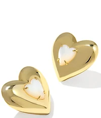 Kendra Scott Sasha Pearl Heart Stud Earrings