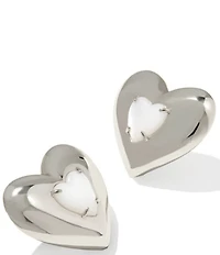 Kendra Scott Sasha Pearl Heart Stud Earrings