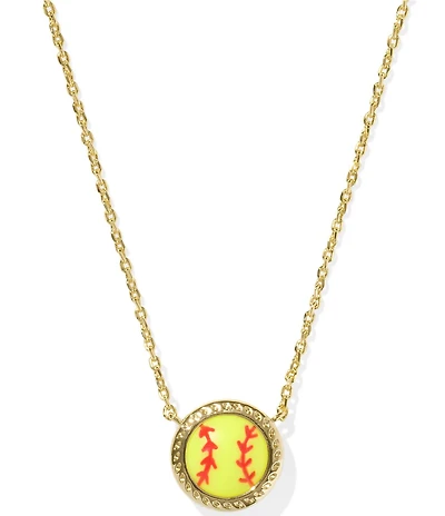 Kendra Scott Softball Novelty Short Pendant Necklace