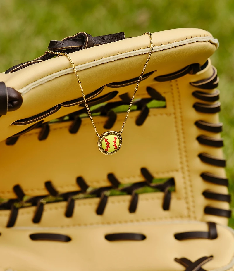 Kendra Scott Softball Novelty Short Pendant Necklace