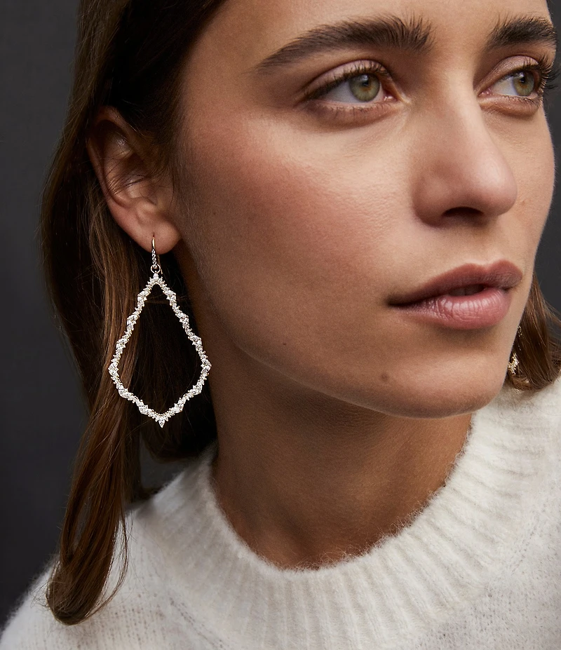 Kendra Scott Sophee Crystal Open Frame Statement Drop Earrings
