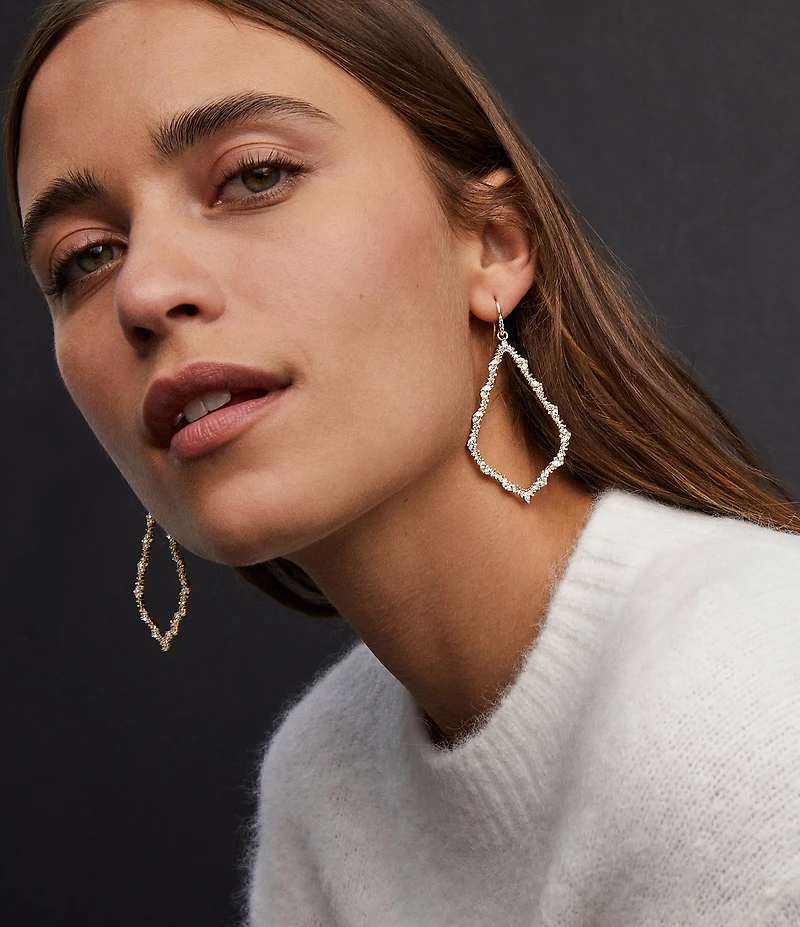 Kendra Scott Sophee Crystal Open Frame Statement Drop Earrings
