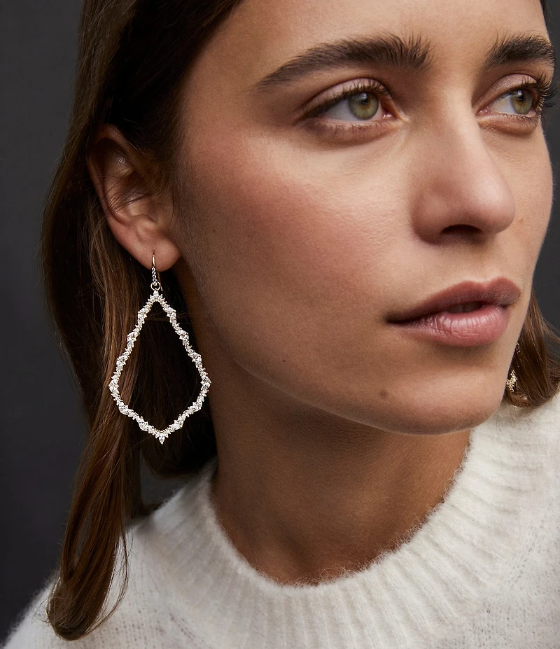 Kendra Scott Sophee Crystal Open Frame Statement Drop Earrings