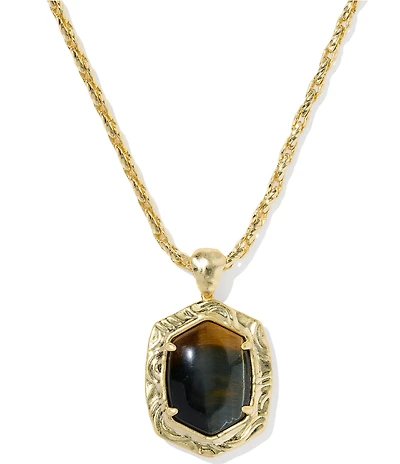 Kendra Scott Daphne Tiger Striped Safari Long Pendant Necklace