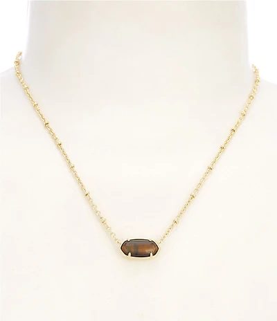 Kendra Scott Tiger Striped Elisa Short Pendant Necklace