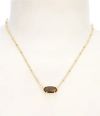 Kendra Scott Tiger Striped Elisa Short Pendant Necklace