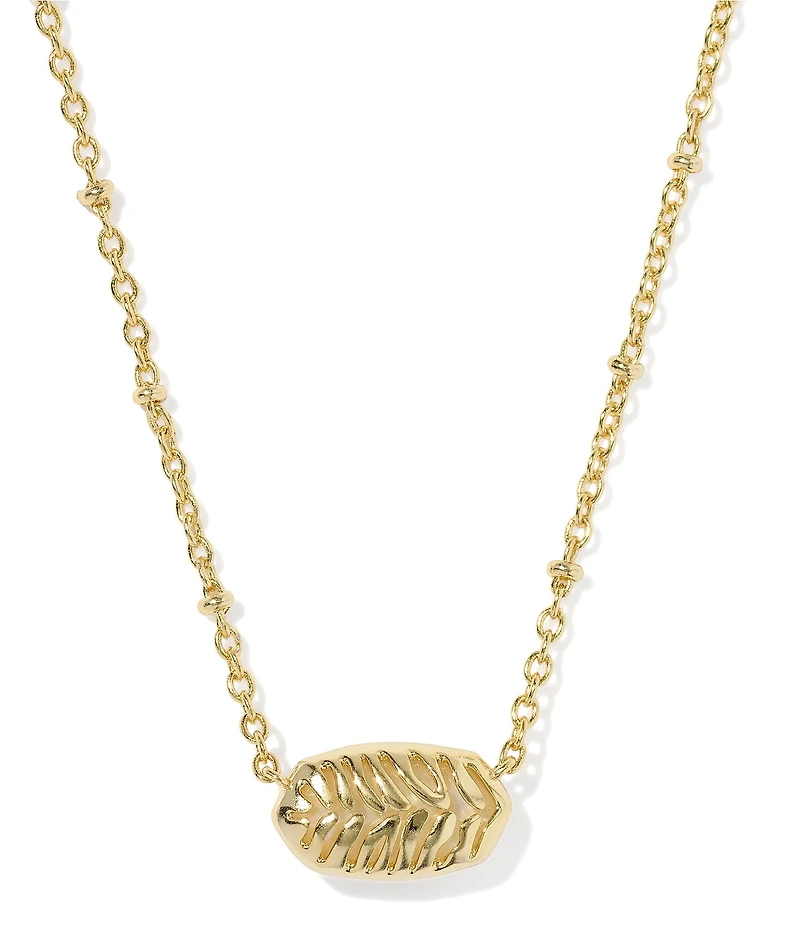 Kendra Scott Tiger Striped Elisa Short Pendant Necklace