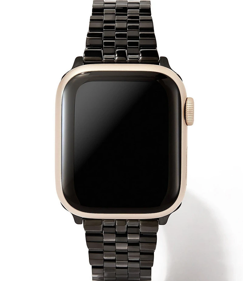 Kendra Scott Women's Alex 5 Link Black Stainless Steel Bracelet Apple Watch Band