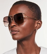 Kendra Scott Women's Davie 60mm Navigator Sunglasses