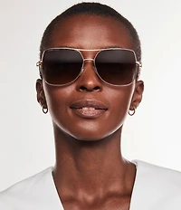 Kendra Scott Women's Davie 60mm Navigator Sunglasses