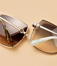 Kendra Scott Women's Davie 60mm Navigator Sunglasses