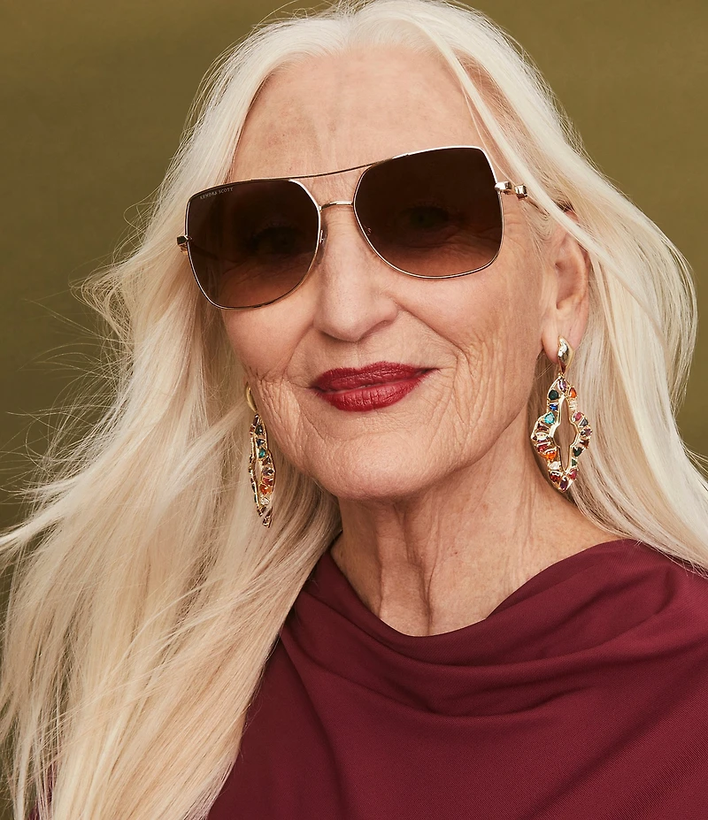 Kendra Scott Women's Davie 60mm Navigator Sunglasses