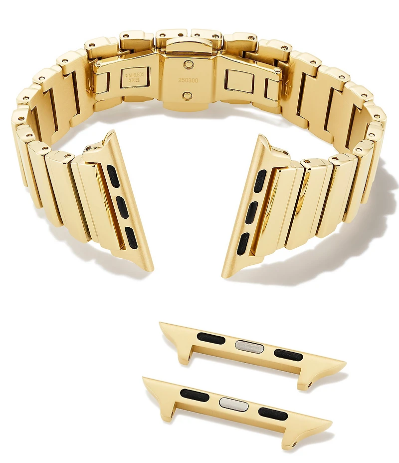 Kendra Scott Women's Leanor Gold Tone Stainless Steel Narrow Bracelet Apple Watch Band