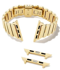 Kendra Scott Women's Leanor Gold Tone Stainless Steel Narrow Bracelet Apple Watch Band