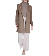 Kenneth Cole New York Ladies Double Breasted Hooded Wool Coat