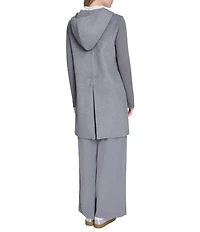 Kenneth Cole New York Ladies Double Breasted Hooded Wool Coat